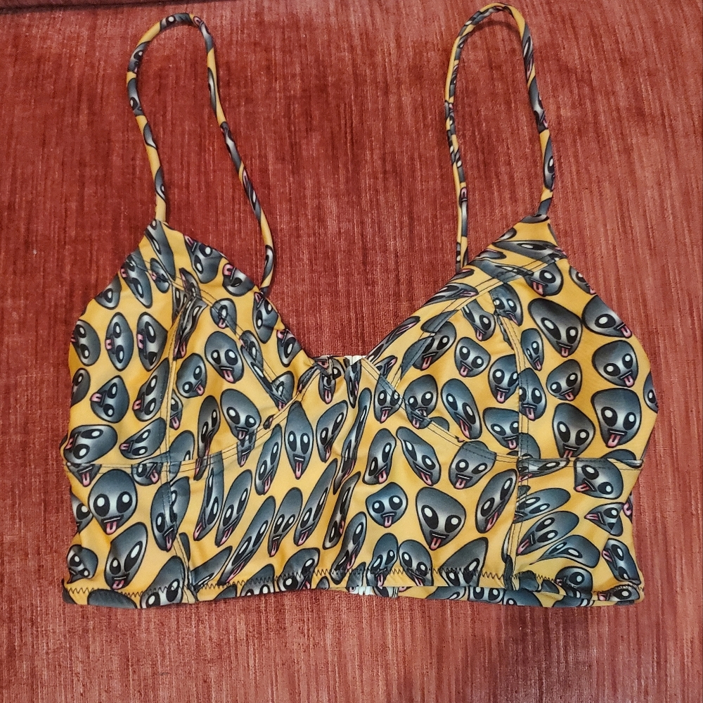 Drop Dead Alien bathing suit crop top